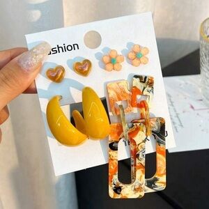 Trendy Earring Set - 4 Pairs